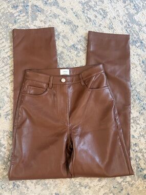 Aritiza Wilfred Faux Leather Brown Women’s Pants